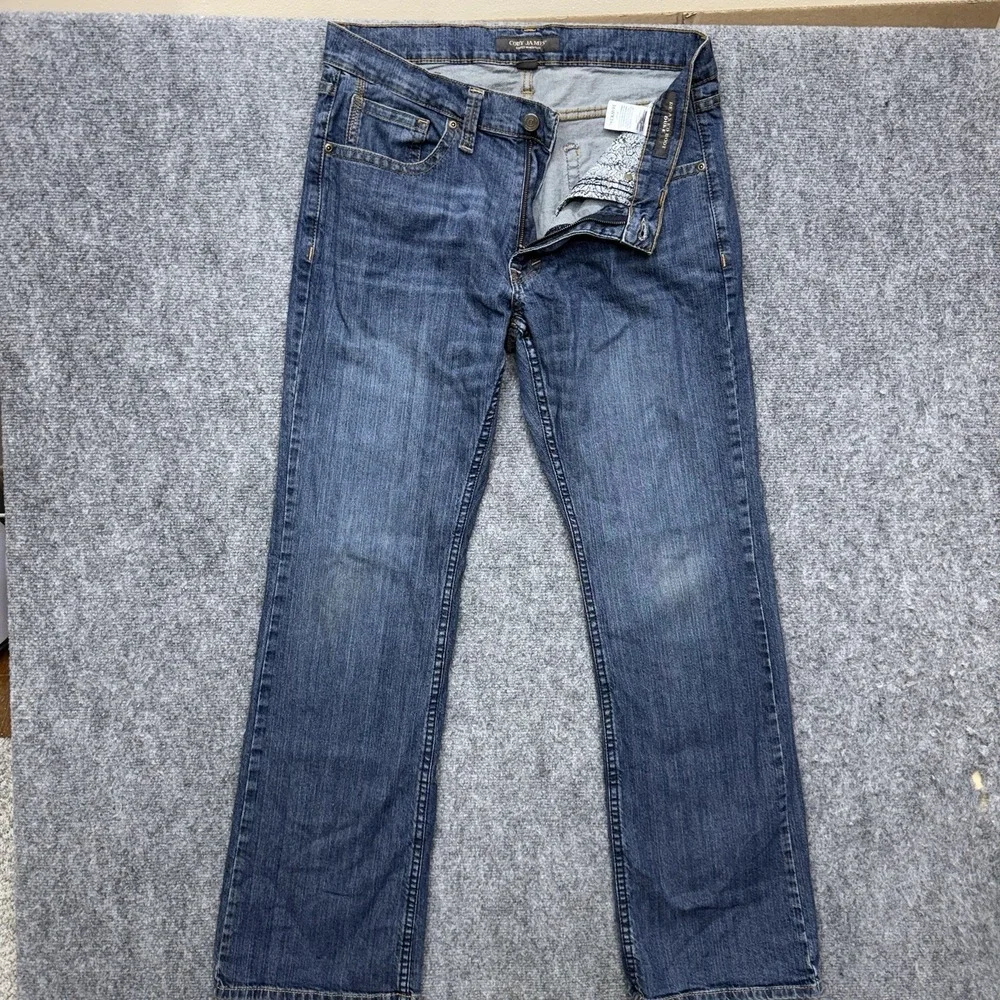 Cody James Relaxed Boot Cut Duke distressed jeans men's size 36 36x34 (READ)